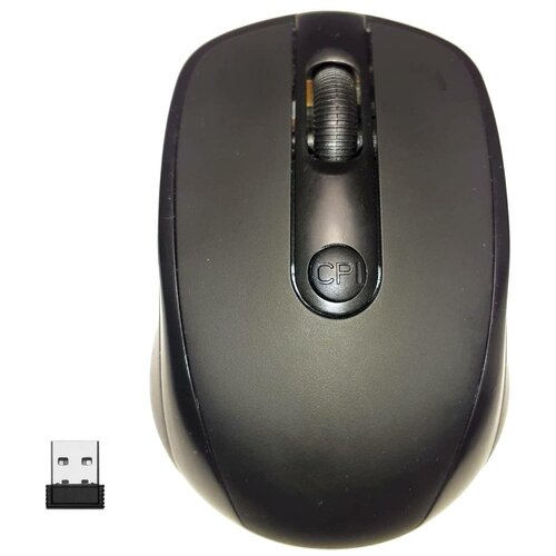 Беспроводная мышь оптическая черный, 4 кнопки, регулировка расширения 800-1600 dpi