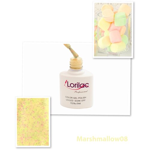 Lorilac Гель-лак Marshmallow, 10 мл, 8 lorilac гель лак marshmallow 10 мл розовый