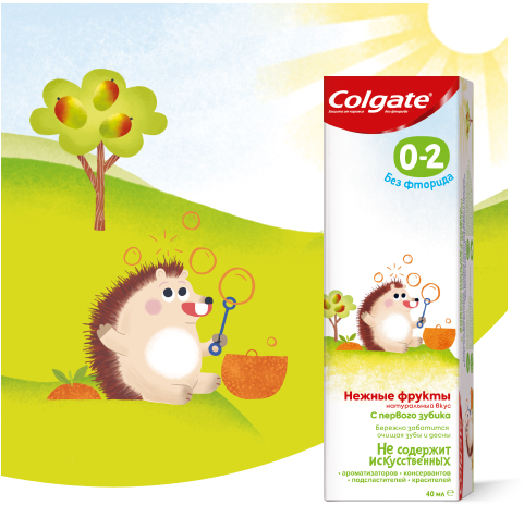 Детская зубная паста Colgate Нежные фрукты, без фторида, для детей 0-2 лет, 40 мл - фото №5