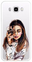 Чехол With Love. Moscow W003999SAM для Samsung Galaxy J7 (2016) Девушка с вином