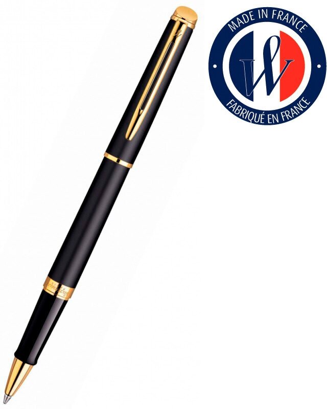Ручка роллер Waterman Hemisphere (CWS0920750) Matte Black GT F черн. черн. подар.кор.