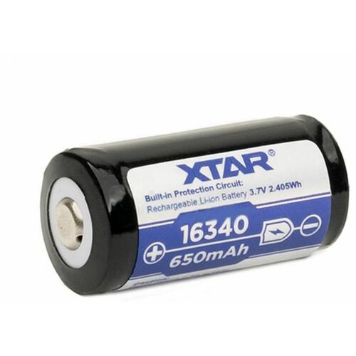 Аккумулятор Xtar RCR123A (16340) 3,7 В. 650 mAh