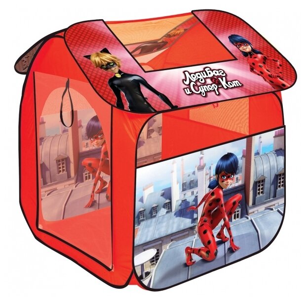 Играем вместе - Палатки "Играем вместе" Детская палатка Леди Баг и Супер Кот 83 х 80 х 105 см GFA-LB-R