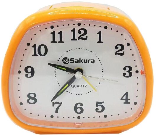 фото Будильник Sakura SA-8530A оранжевый, кварцевый