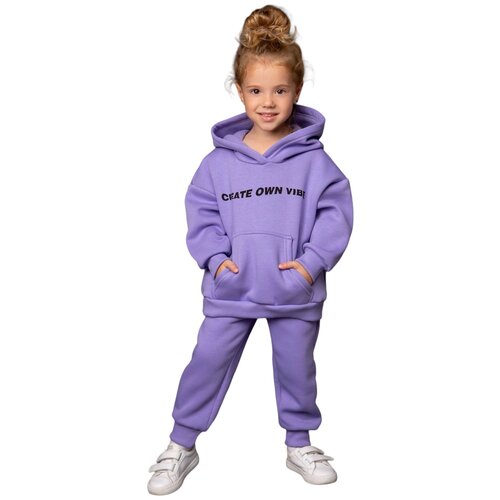 Комплект одежды ALENA, брюки, повседневный стиль, размер 122, фиолетовый