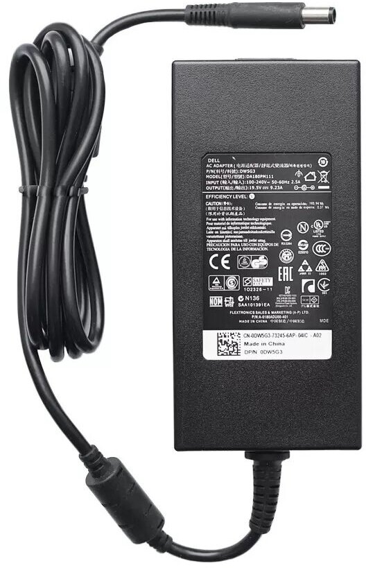 Блок питания для ноутбука Dell Alienware 13, 15, 17 R2 \ R3 \ R4 \ R5 (19.5V 9.23A 180W штекер 7.4x5.0)