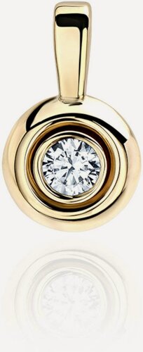 Изображение товара Подвеска, желтое золото, 585 проба, фианит