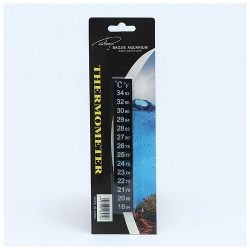 Термометр аквариумный, 13 х 1,8 см, 1 шт.