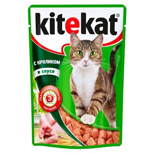 Kitekat Паучи Нежный кролик в соусе для кошек 10151308 10227783 0,085 кг 25122 (2 шт)