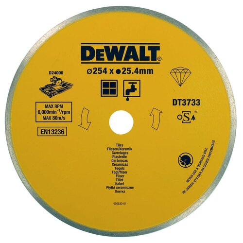 Диск алмазный отрезной DeWALT DT3733, 254 мм, 1 шт. шпатель dewalt 254 мм dxtt2 192