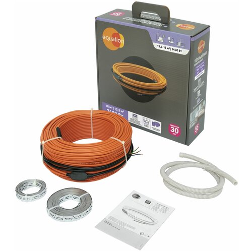 Нагревательный кабель для теплого пола Equation 133 м 2400 Вт 15772₽