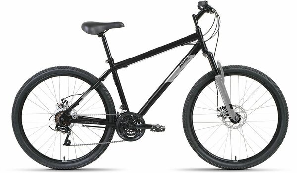 Велосипед Altair MTB HT 26 2.0 D (2022) (Велосипед ALTAIR MTB HT 26 2.0 D (26" 21 ск. рост. 19") 2022, черный/серый, RBK22AL26113)