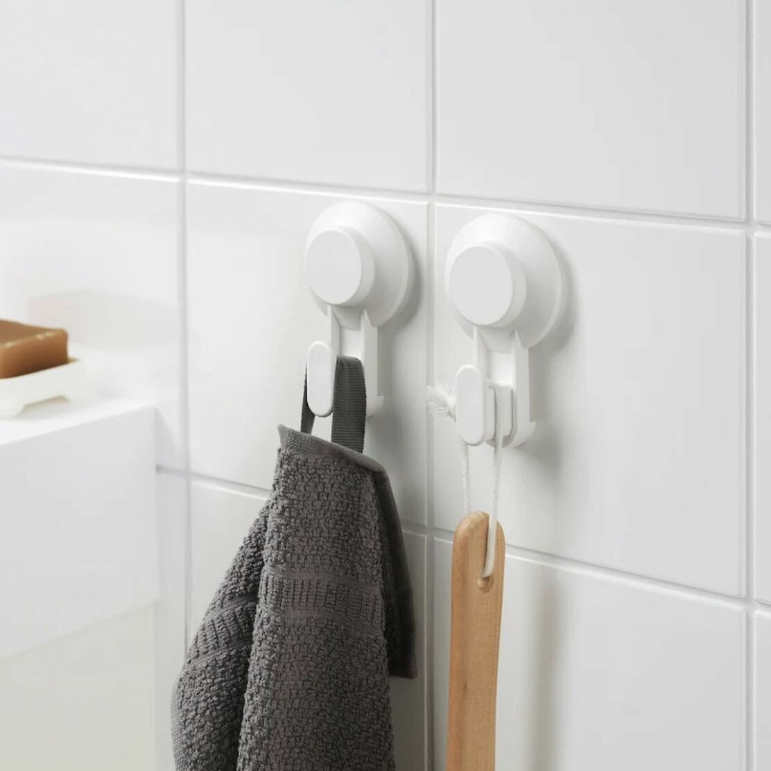 фото IKEA TISKEN тискен Крючок с присоской (2шт)