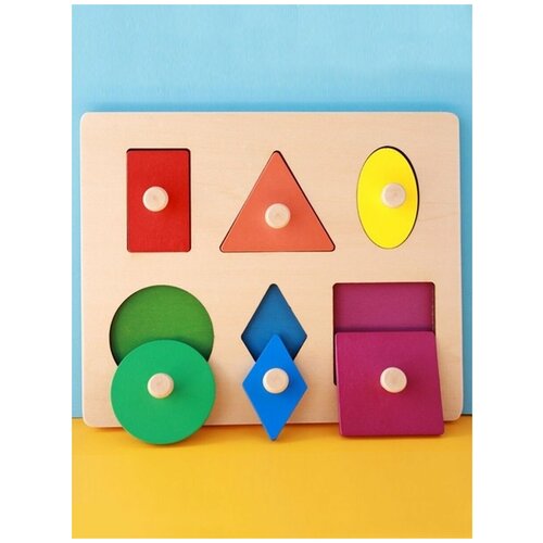 Рамка-вкладыш / Деревянный пазл / Пазл-вкладыш / Монтессори игрушки / Развивающая доска / Сортер, BeeZee Toys