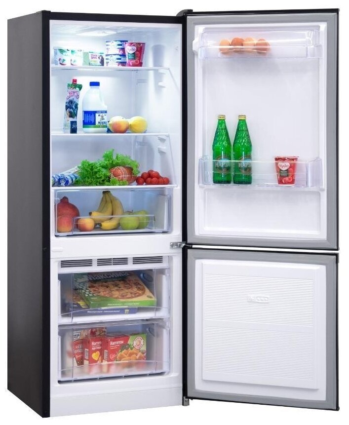 Холодильник NORDFROST NRB 121 B двухкамерный, 240 л объем, черный матовый - фотография № 2