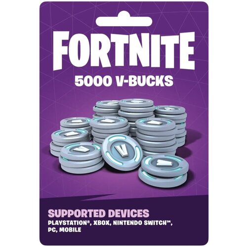 Карта пополнения Fortnite 5000 V-Bucks Электронный ключ для России и стран СНГ 599000₽