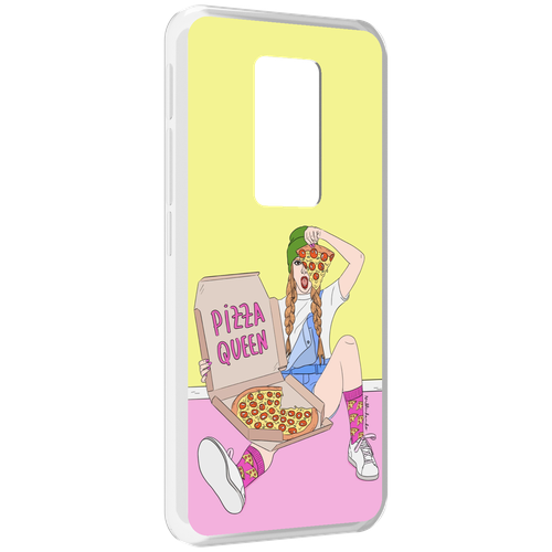 Чехол MyPads королева-пиццы женский для Motorola Defy 2021 задняя-панель-накладка-бампер