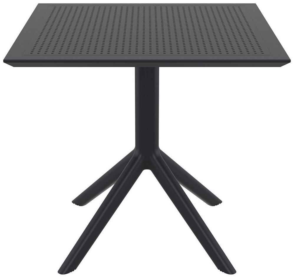Обеденный стол пластиковый Siesta Contract Sky Table, садовый, 80х80 см, черный