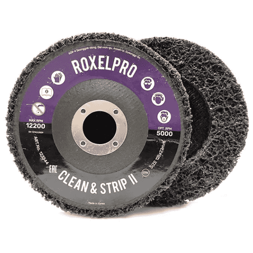 Круг зачистной пурпурный ROXPRO Clean &Strip II на оправке 115*22мм RoxelPro 123543/123343