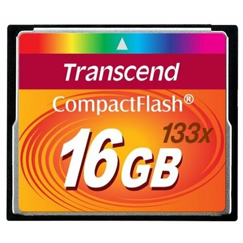 Карта памяти Transcend Compact Flash 16 ГБ Class 10, V10, A1, UHS-I U1, R/W 20/18 МБ/с, 1 шт., черный