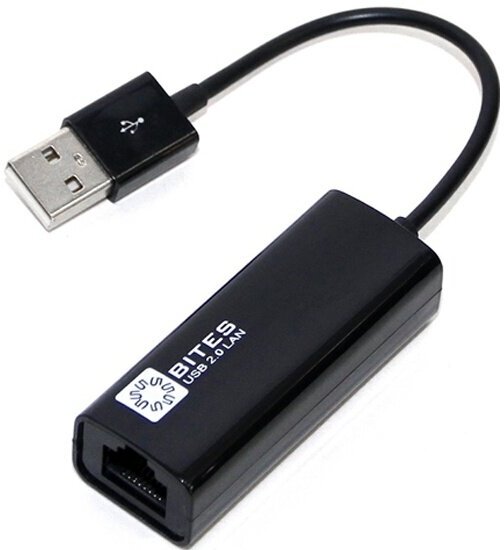 Переходник 5BITES UA2-45-02BK USB2.0-RJ45 10/100 Mbit/s, 10sm, Black