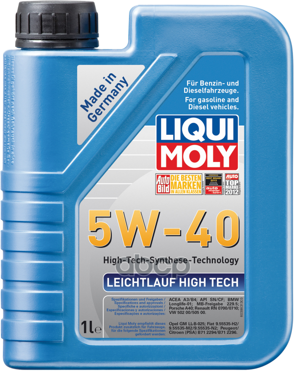 Liqui moly Масло Lm Leichtlauf High Tech 5W40 Мот. Син. (1Л) 2327/8028