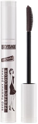 Тушь для ресниц LUXVISAGE PERFECT COLOR BROWN тон коричневый