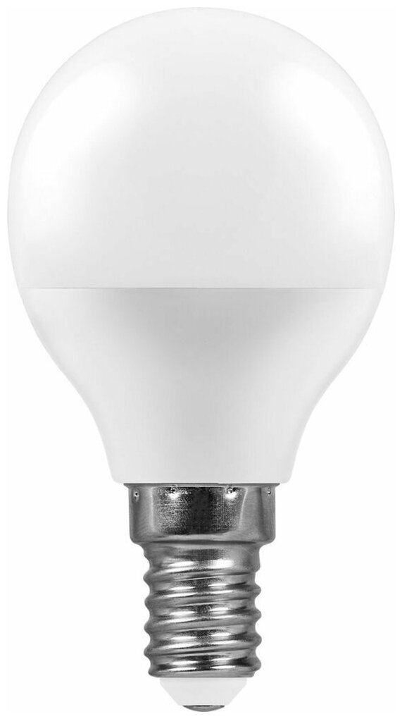 Лампа светодиодная LED 7вт Е14 белый шар | код. 25479 | FERON (3шт. в упак.)