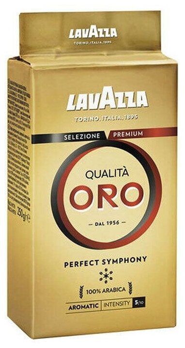 Упаковка 20 штук Кофе молотый Lavazza Qualita Oro 250г в/у Италия