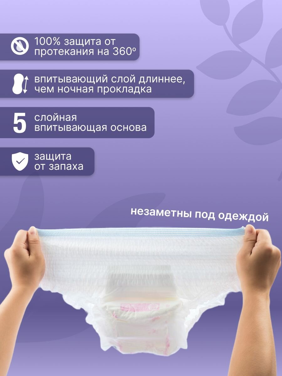Картинки M BEAUTY Трусы для менструации, размер М - L Одноразовые, послеродовые прокладки, 4 шт, высокой уровень впитываемости