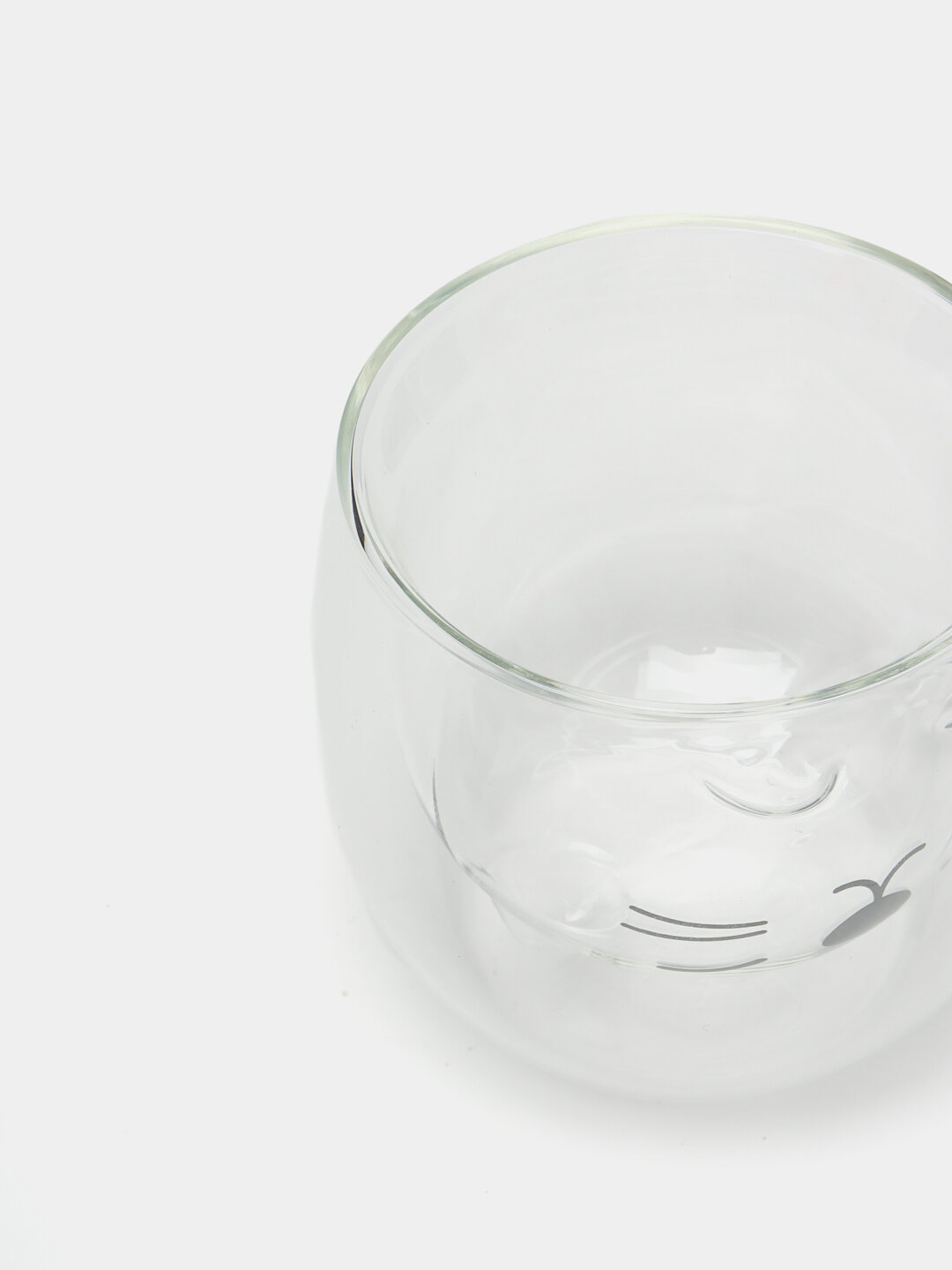 Чашка с ручкой, кружка, 280 мл, в виде котика , с двойным дном — фото 1