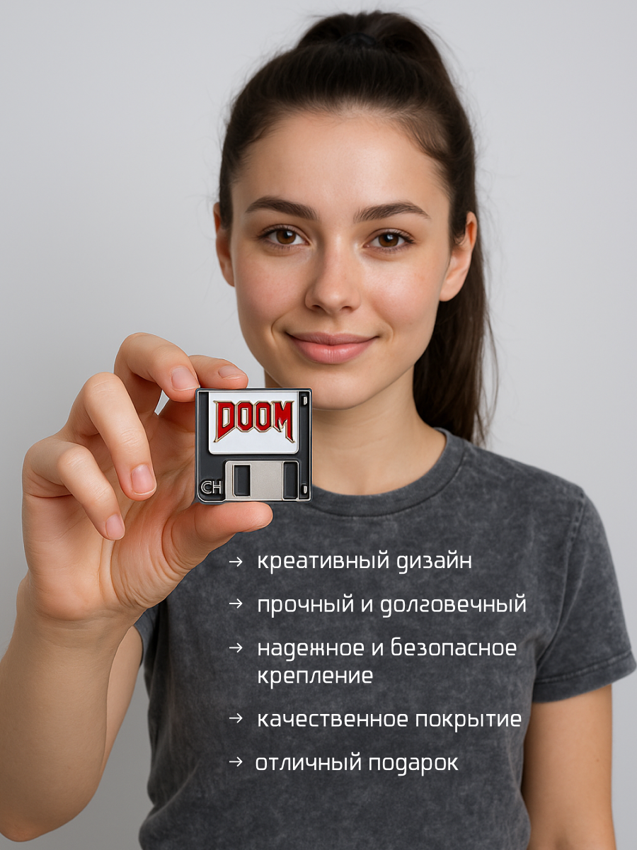 Значок DRAKON IRG, эмаль, 1 шт., черный, белый — фото 1