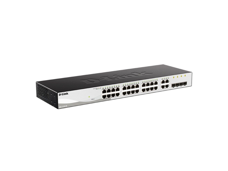 Коммутатор DGS-1210-28/F3A настраиваемый L2 коммутатор с 24 портами 10/100/1000Base-T и 4 комбо-портами 100/1000Base-T/SFP {5} (465802)