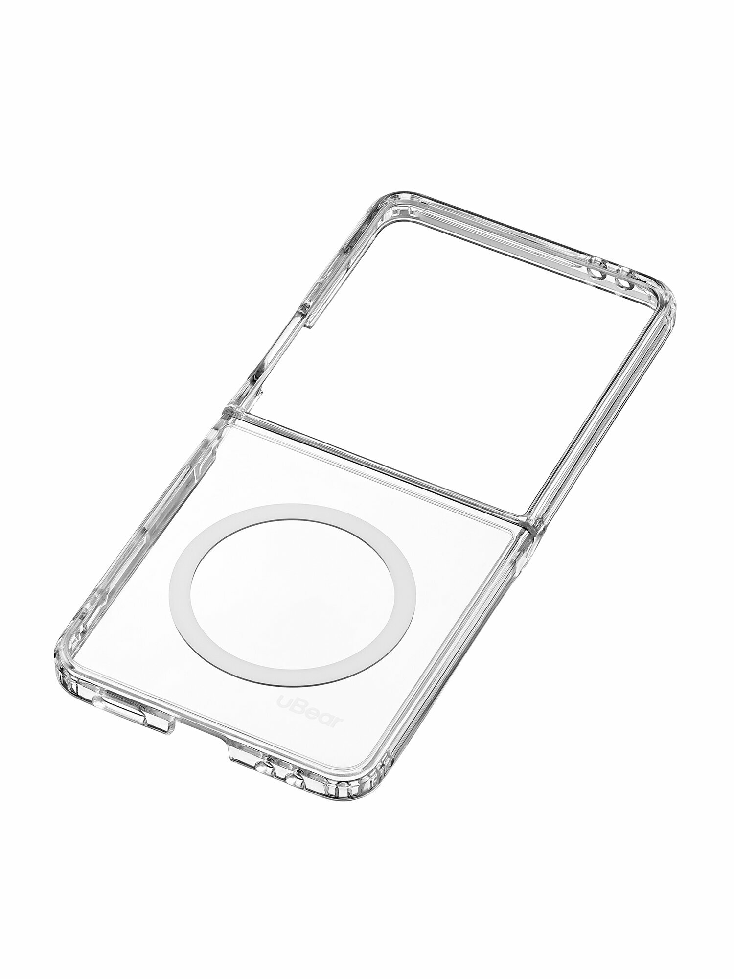 Чехол для Samsung Galaxy Z Flip7 uBear Real Mag Case MagSafe совместимый, прозрачный — фото 1