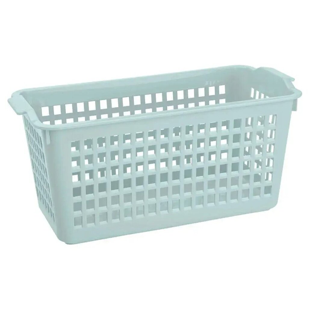 Корзина пластиковая универсальная 28х123см 32л перфорация ручки цвет белый/светло-серый