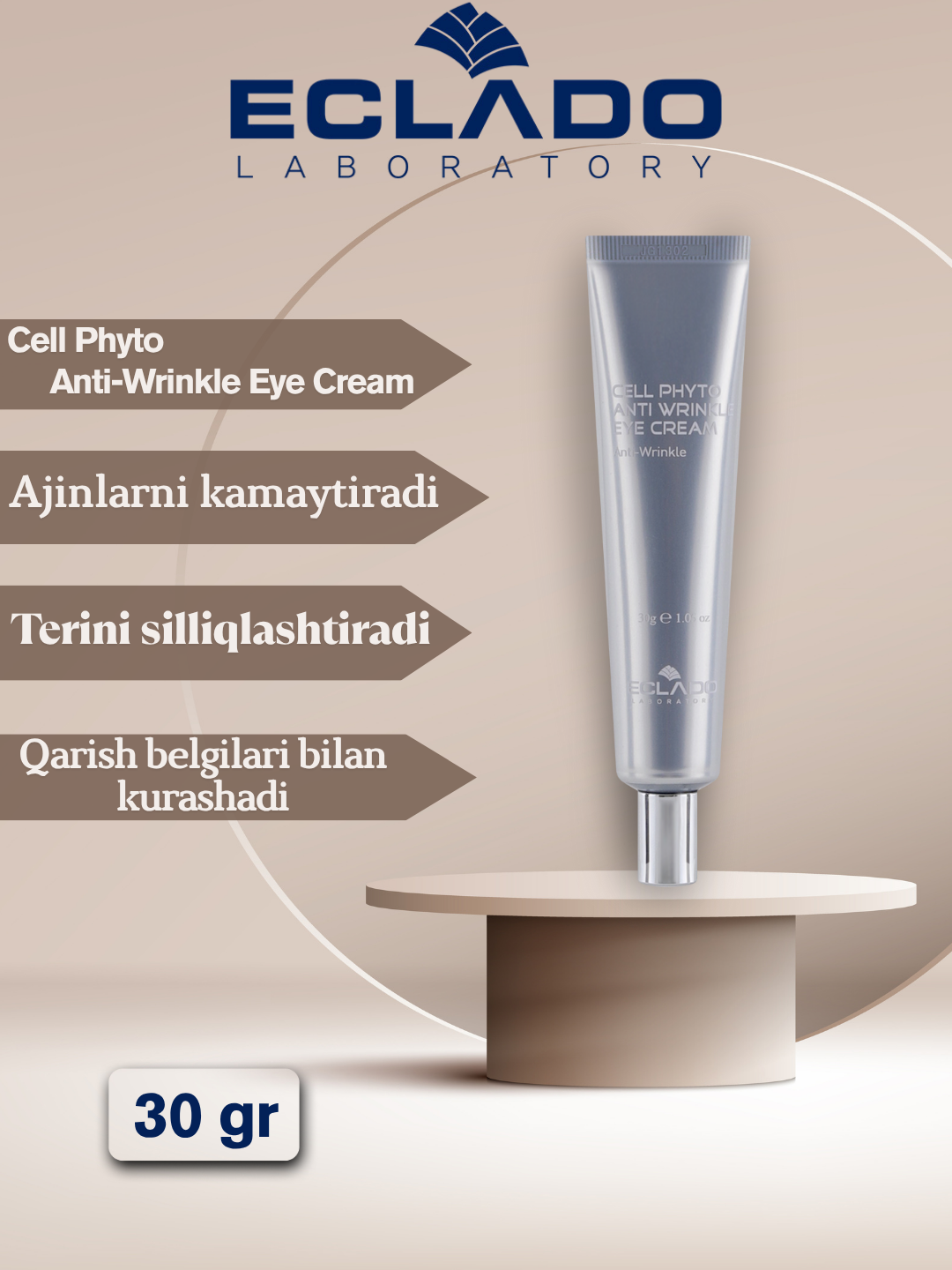 Eclado Cell Phyto Anti-Wrinkle Eye Cream – Крем для глаз против морщин (30 мл)