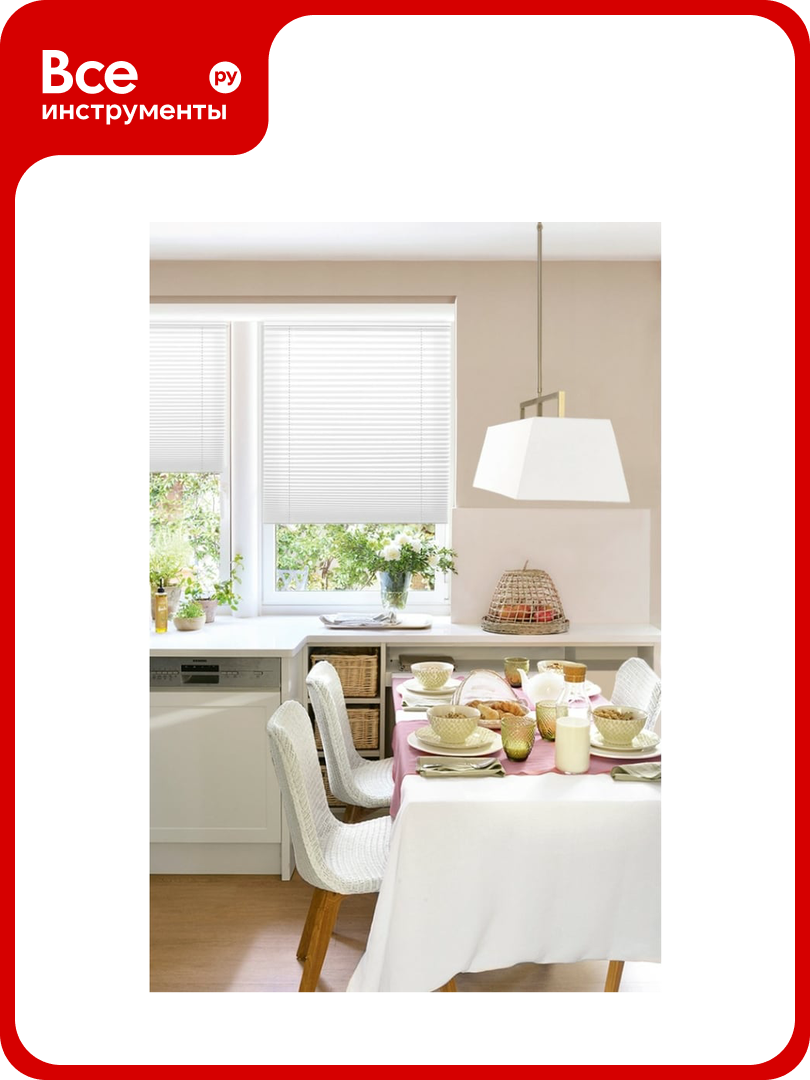 Плиссе натяжного типа Эскар Crepe белый 57х170 см 140401057