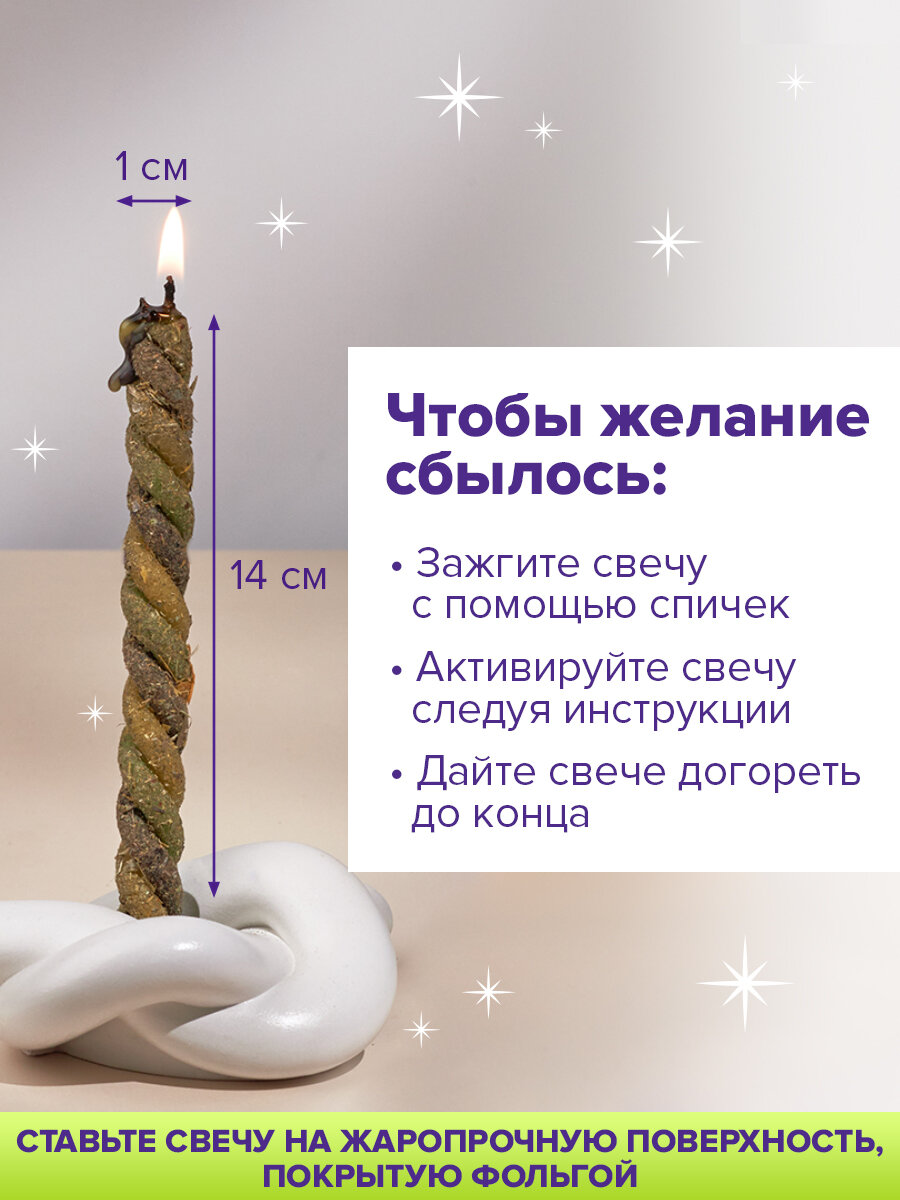 Свечи Для Иммунитета Подарочный набор Чистка денежного канала магические свечи скрутки, 2 шт, Maluna