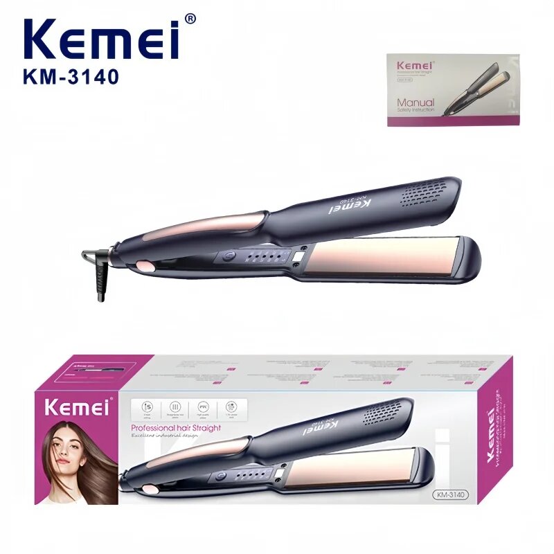 Kemei KM-3140 Стайлер для волос унисекс с мгновенным нагревом — профессиональный