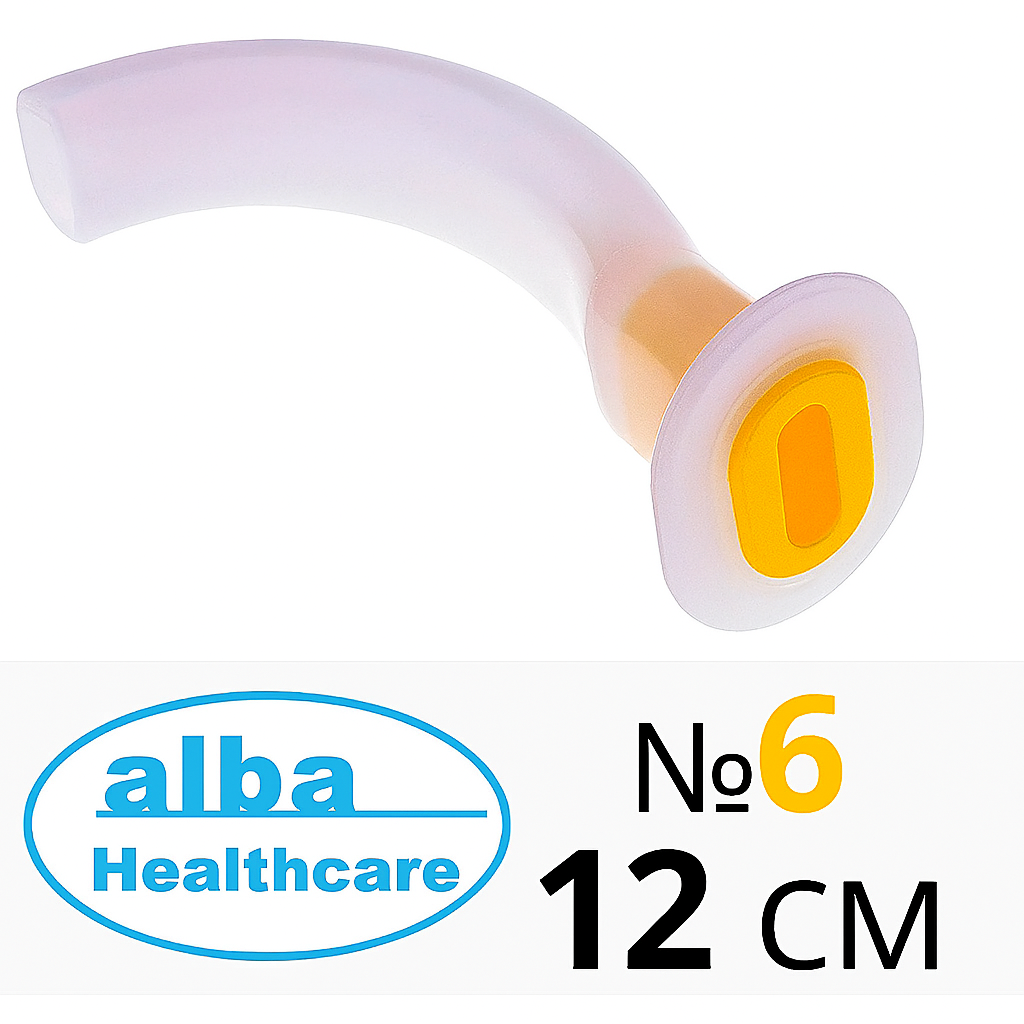 Воздуховод Гведела одноразовый №6 (120 мм) Alba Healthcare 5 штук