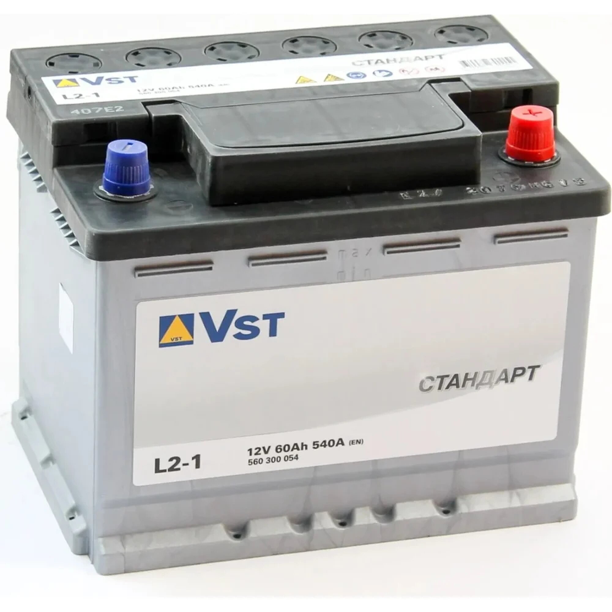 Аккумуляторная батарея VST Standard 56030005, 60 А·ч, 12В, необслуживаемая, обратная полярность