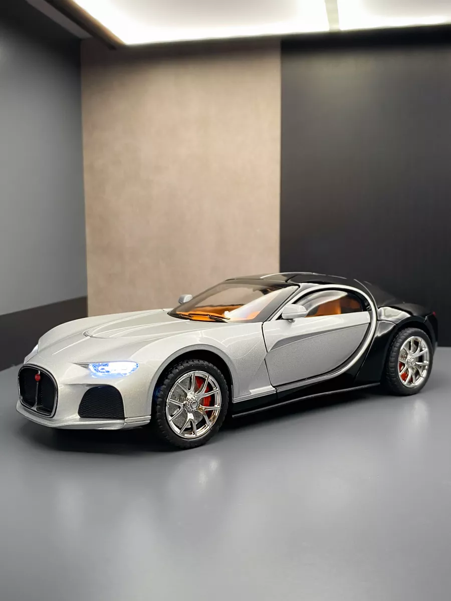 Машинка Bugatti Atlantic 1:24, металл, пластик, звуковые и световые эффекты, от 3 лет