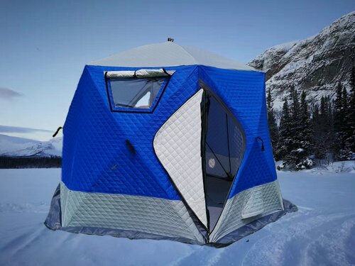 Изображение товара Палатка куб для зимней рыбалки с полом туристическая 4 местная четырехслойная кемпинга 2020 MirCamping