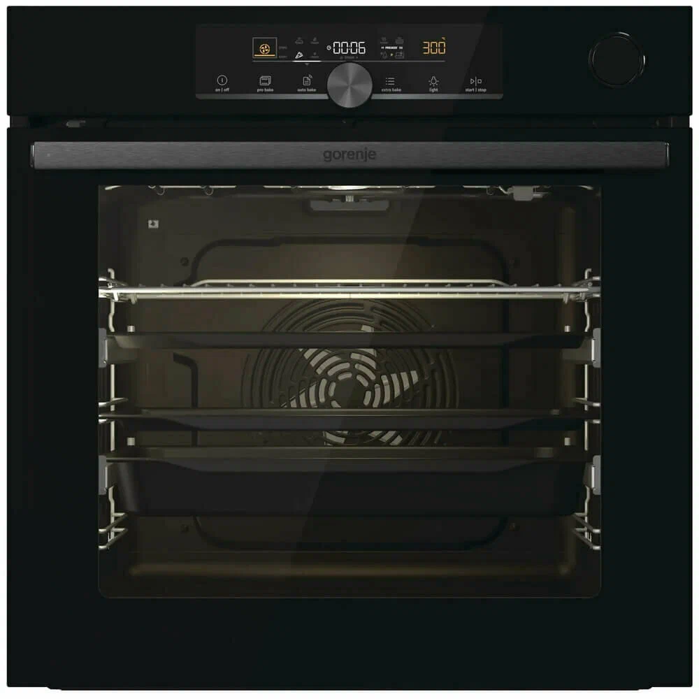 Электрический духовой шкаф с паром Gorenje BPSA6747A08BG, черный