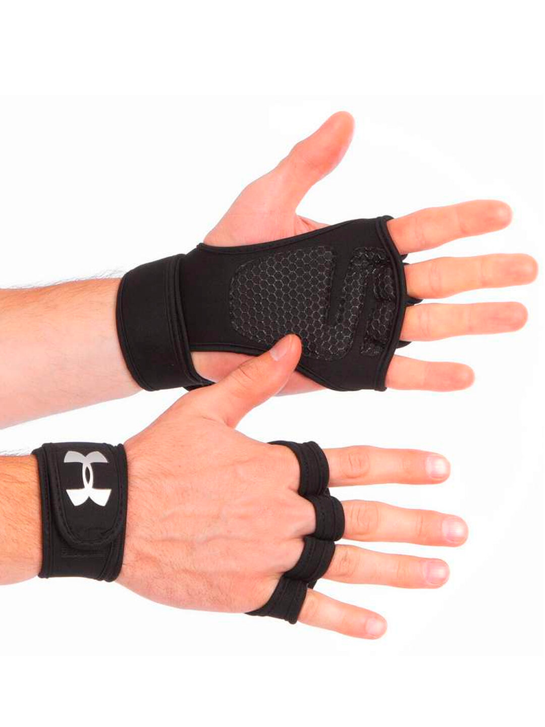 Перчатки спортивные без пальцев, для велосипеда, для тренировок — фото 1