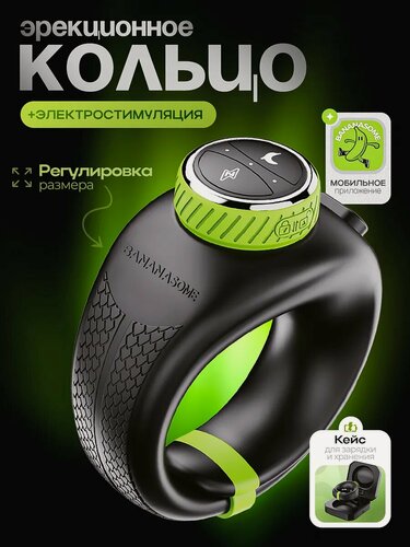 Изображение товара Инновационное эрекционное кольцо с мобильным приложением и кейсом для зарядки и хранения DRAGON S1