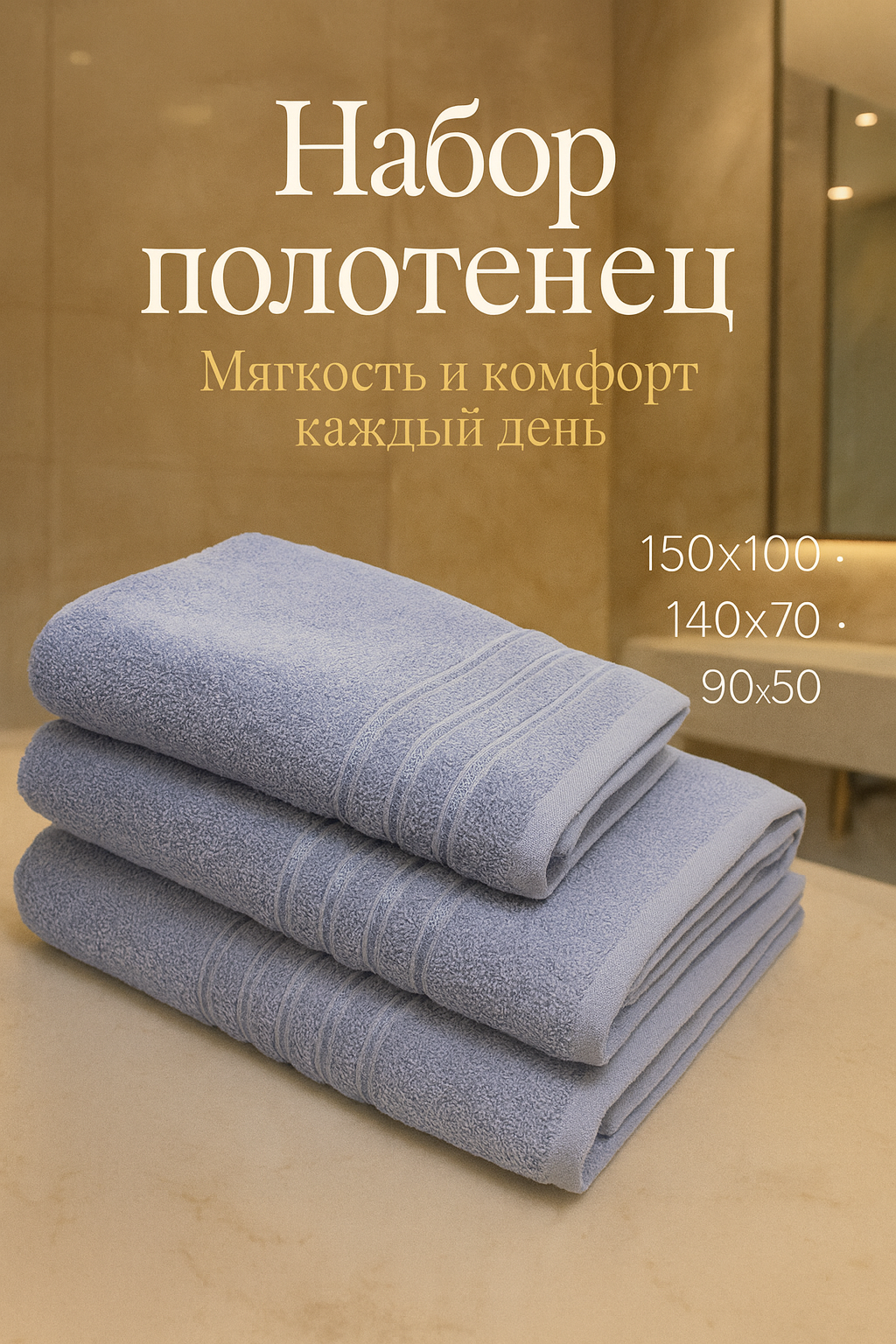 Набор махровых полотенец – для сауны, банных и лица. Mягкое и впитывающее, 100% хлопок, для вашего тела и дома