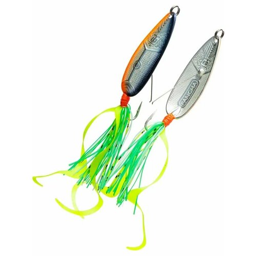 Блесна литьевая из латуни на щуку, покрыта золотом и серебром RB Панча 