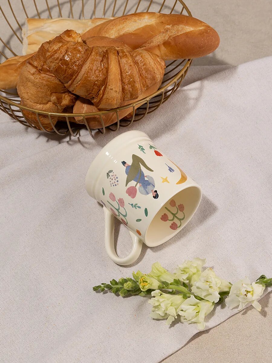 Кружка Тепло в руках "Эстетическая чашка Pinterest", керамика, белая, 300мл — фото 1