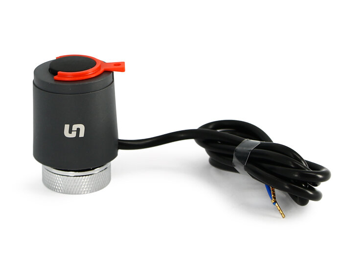 Привод термоэлектрический 230 В нормально открытый черный кабель 1 м UNI-FITT